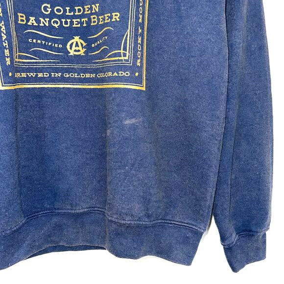 NWT Urban Outfitters Coors Banquet Crew Neck Navy Blue Sweatshirt Size Small - Picture 7 of 11